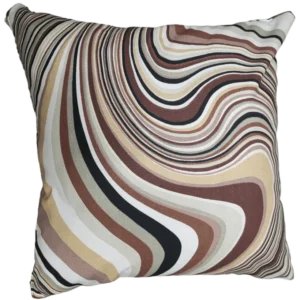 Striped wavy pattern decorative cushion