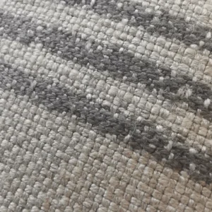 Hessian Look Pom-Pom Heart Cushion Fabric