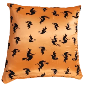 Orange Witch Print Cushion