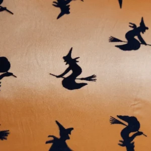 Orange Witch Print Cushion Detail