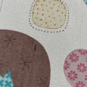 Colourful Owl Print Cushion Detail