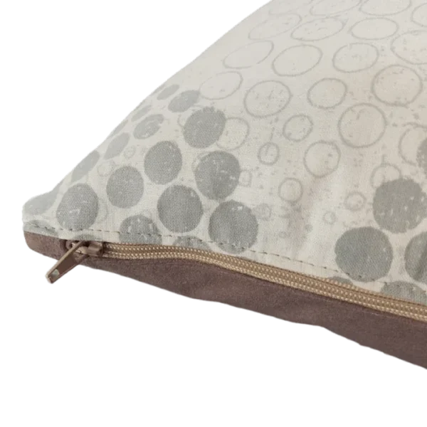 Lime & Grey Circles Print Cushion Zip