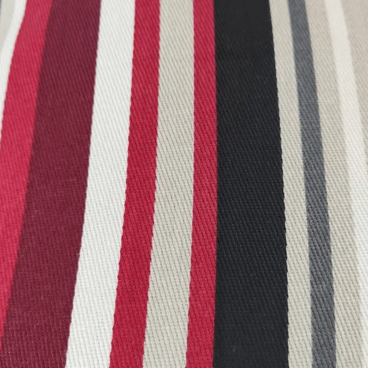 Stripy Print Fabric Cushion Detail