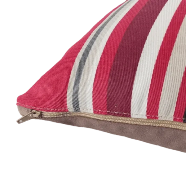 Stripy Print Fabric Cushion Zip