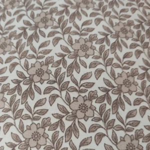 Brown Floral Print Vintage Fabric Cushion Detail