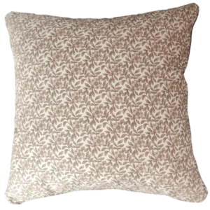 Brown Floral Print Vintage Fabric Cushion