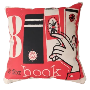 B Is For Book Print Cushion