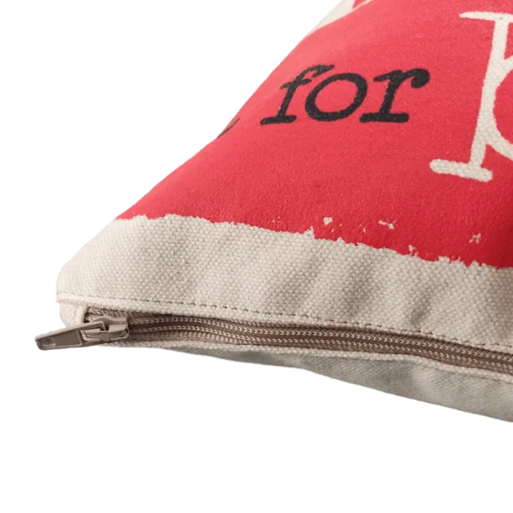 B Is For Book Print Cushion Zip