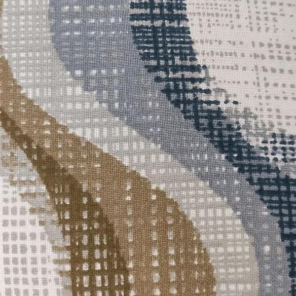 70's Swirl Print Fabric Cushion Detail