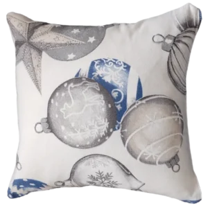 Blue Christmas Print Cushion