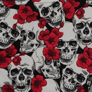 Skull And Roses Fabric
