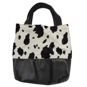 Faux Cow Fabric Shopping Tote
