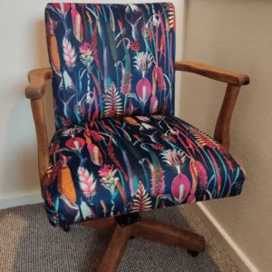 Vintage Tropical Office Chair - Front View