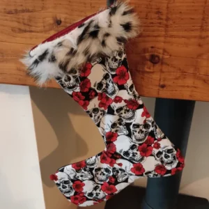 Skull Print Christmas Stocking