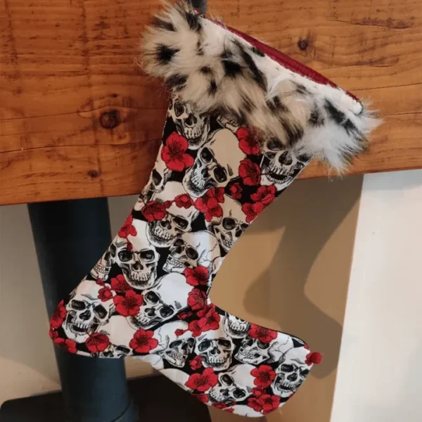 Skull Christmas Stocking - Left