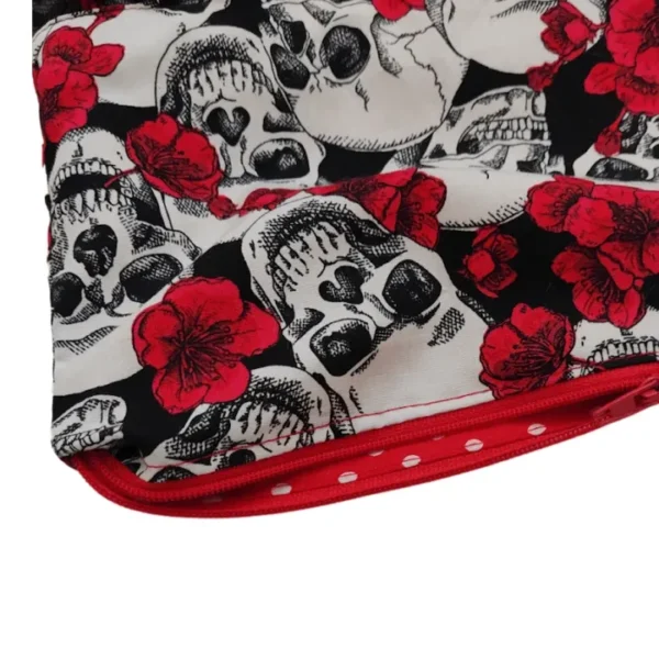 Skull & Roses Makeup Bag Zip