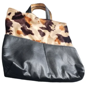 Faux Cow Fabric Handbag