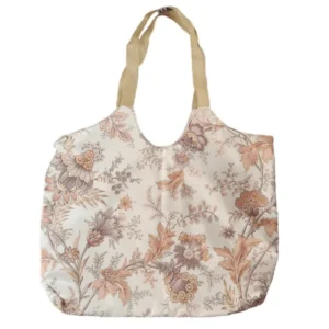 Floral Print Shopping Tote Bag front