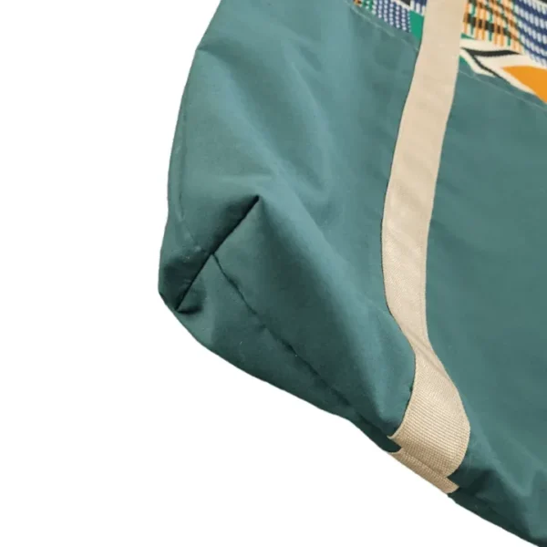 Green Aztec Print Shopping Bag Tote