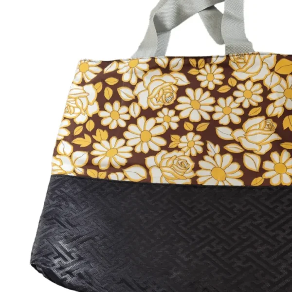 Contrast Floral Shopping Tote