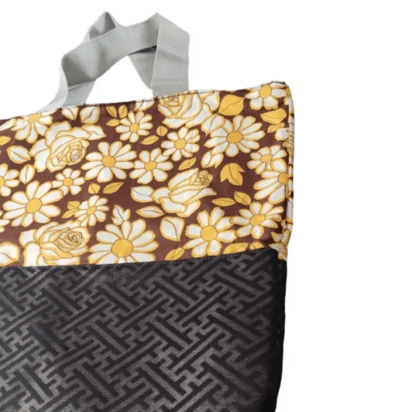 Contrast Floral Shopping Tote